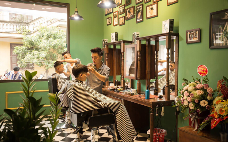 tiệm cắt tóc nam ở Bắc Ninh